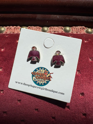 Painted Thunderbird Earrings