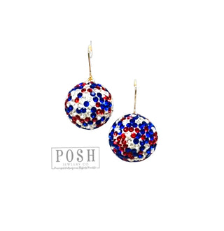 Patriotic Rhinestone Earring