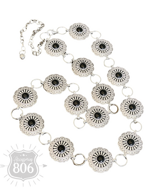 Round Stone Concho Belt
