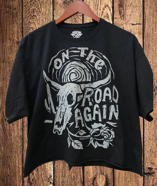 On the Road Again Crop Tee