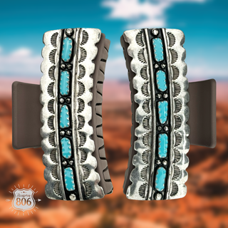 Silver & Turquoise Hair Clip