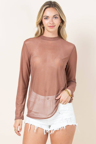 Mesh Top - Mocha