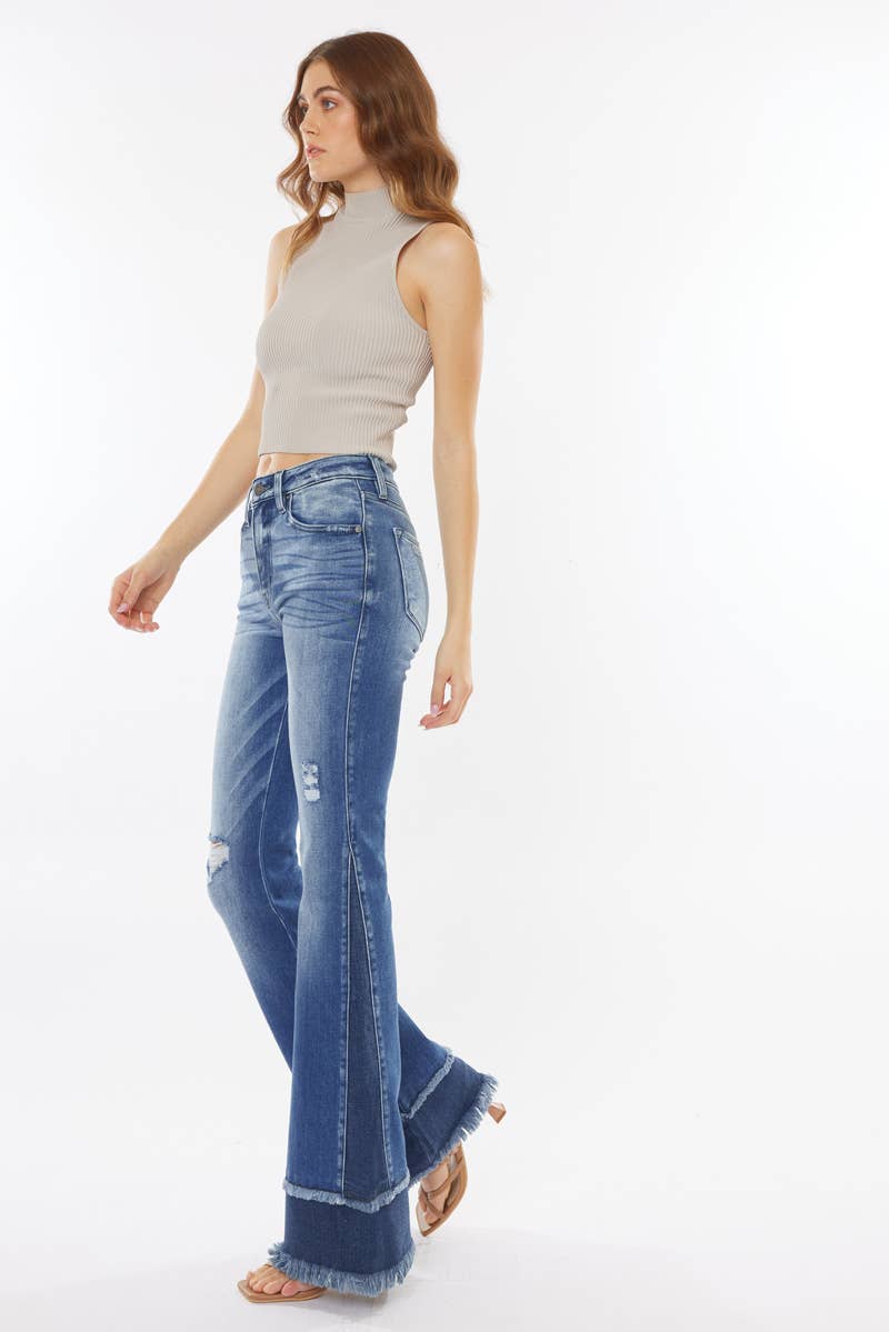 High Rise Flare Med. Wash