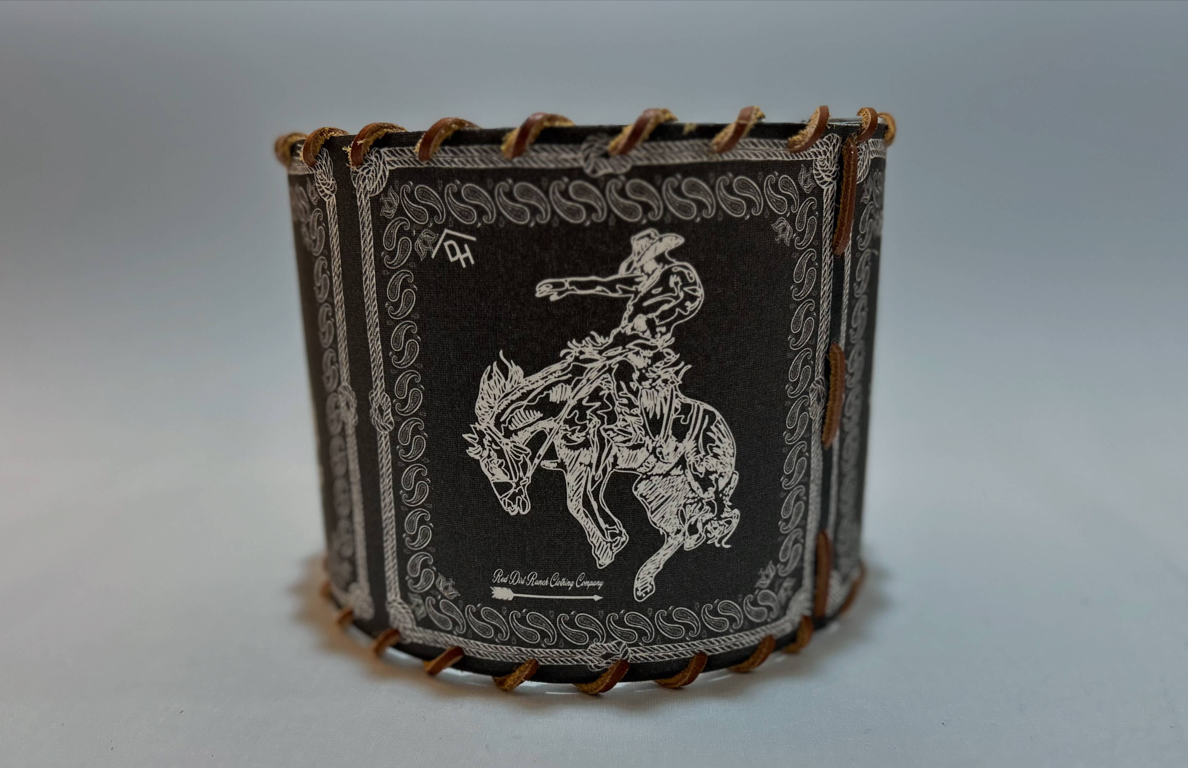Lampshade Bandana Bronc Black Large 14-inch 