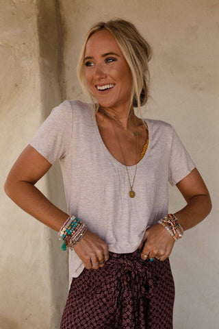 Scoop Neck Bralette Tee