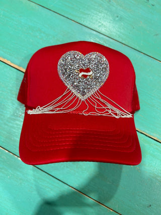 Love Rhinestone Trucker Hat
