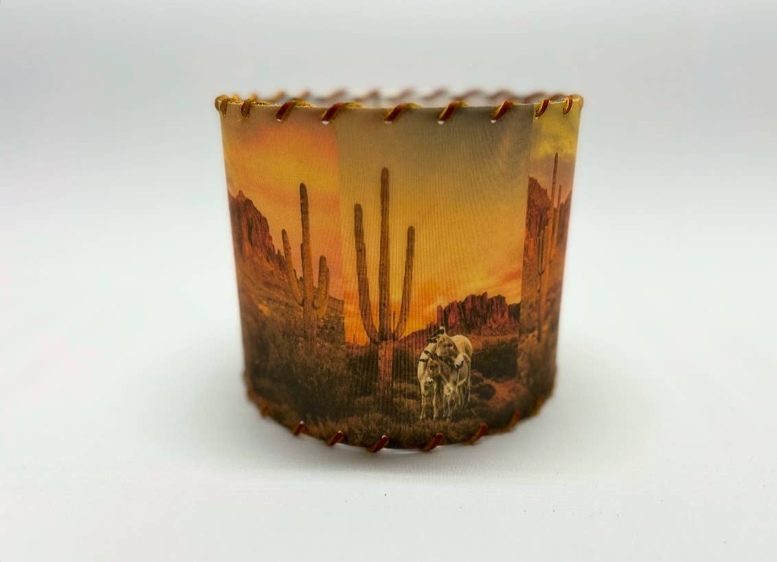 Lampshade Desert Burros 6-inch