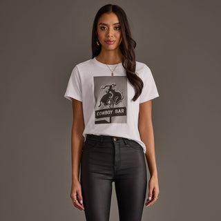 White Cowboy Bar Graphic Tee