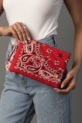 Red Bandana Clutch