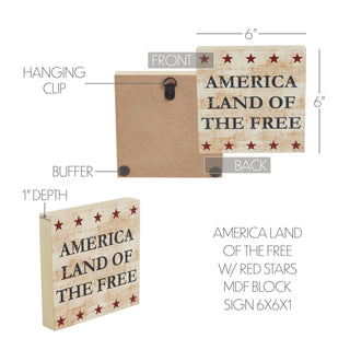 America Land Of The Free Block Sign