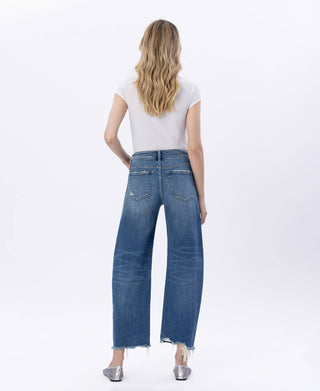 HIGH RISE BARREL JEANS