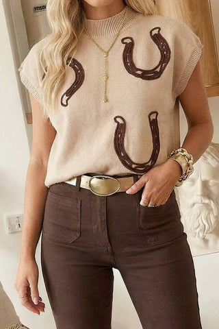 Horseshoe Knit Top