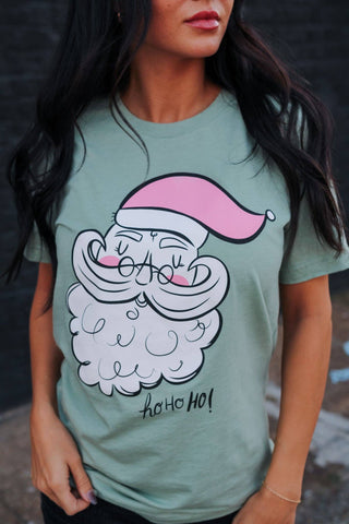 Vintage Santa | Heather Sage | Short Sleeve Tee: '-3XLARGE