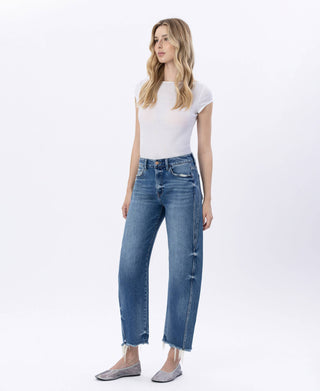 HIGH RISE BARREL JEANS