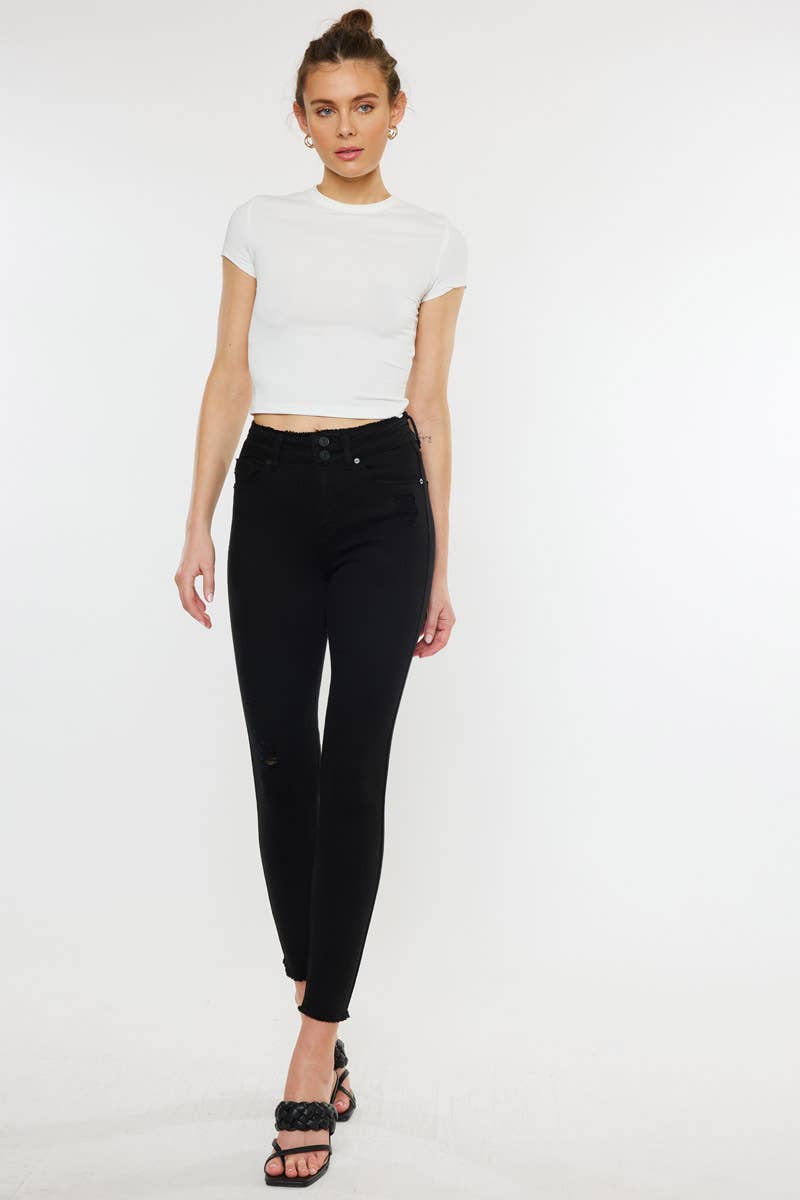 Black High Rise Skinny Jeans