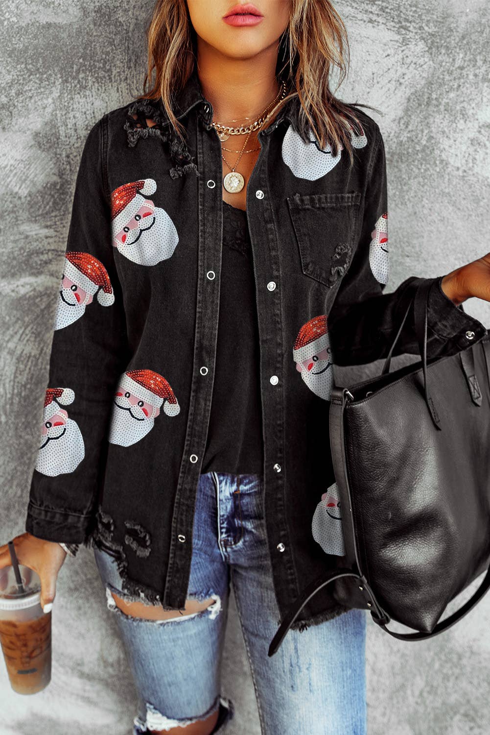 Black Denim Shacket