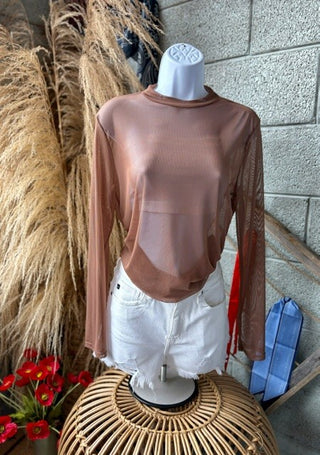 Mesh Top - Mocha