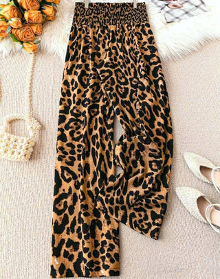 Leopard print lounge pants