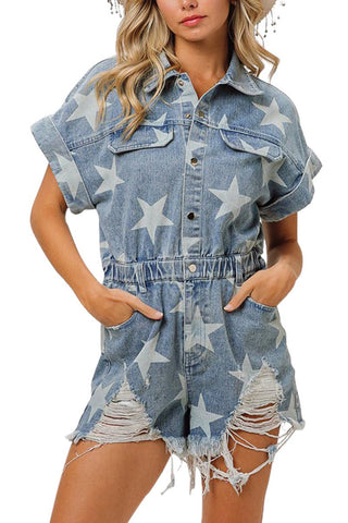 Vintage Denim Romper