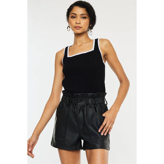 Black Leather Shorts