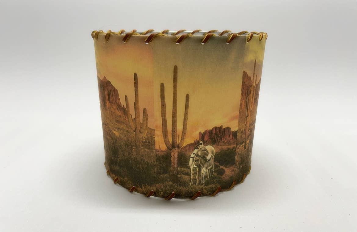 Lampshade Desert Burros 6-inch