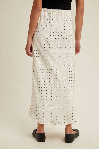 Polka Dot Satin Skirt