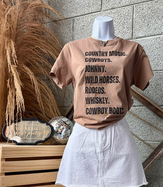 Cowgirls Wish List Tee