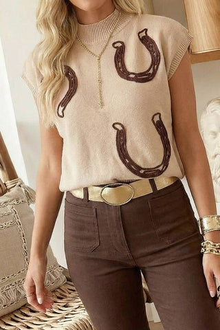 Horseshoe Knit Top