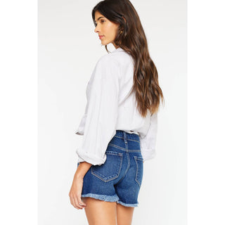 High Rise Frayed Shorts