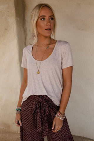 Scoop Neck Bralette Tee