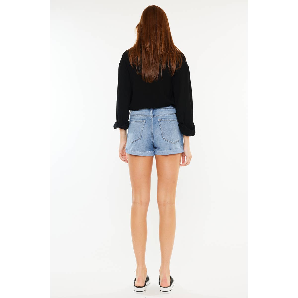 High Rise Button Fly Shorts