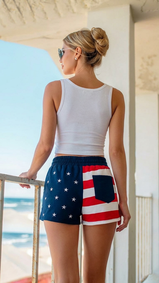 Terry Flag Shorts