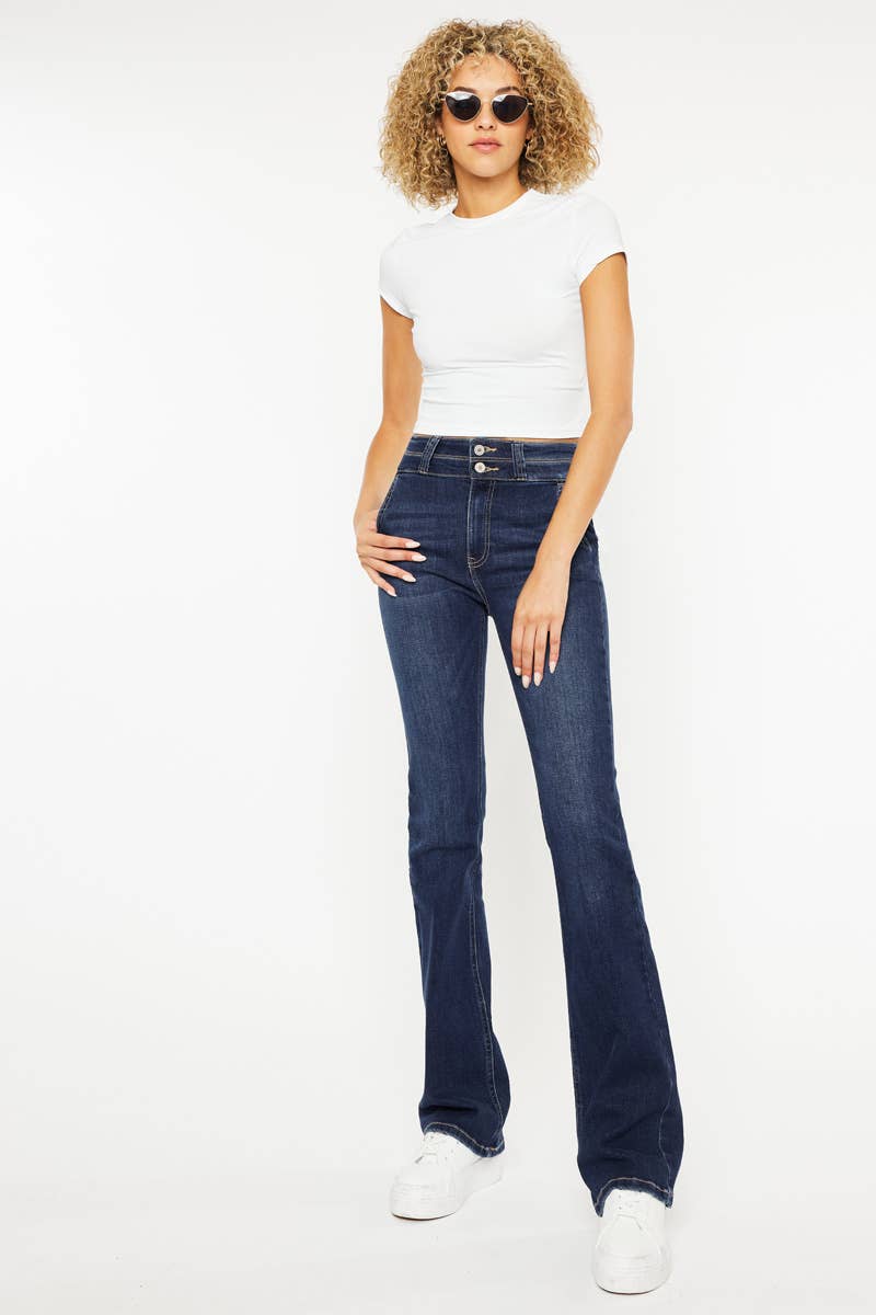 High Rise Utility Bootcut Jeans