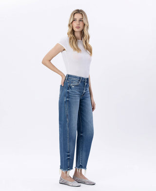 HIGH RISE BARREL JEANS