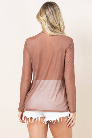 Mesh Top - Mocha