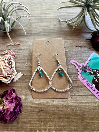 Turquoise nuggets  and Dangle earrings