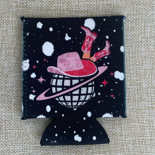 Disco Retro Cowgirl Koozie